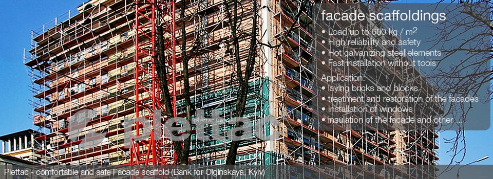 Facade scaffolding